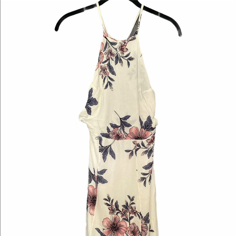 Fashion Nova Floral Crisscross Back Maxi Dress